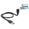 Delock kábel USB 2.0 Type-A apa > USB 2.0 Micro-B anya ShapeCable 0,50 m (83922)