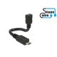 Delock kábel USB 2.0 Micro-B apa > USB 2.0 Micro-B anya OTG ShapeCable 0,15 m