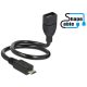 Delock kábel USB 2.0 Micro-B apa> USB 2.0 Type-A anya OTG ShapeCable 0.35 m