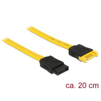   Delock SATA 6 Gb/s-s bővítőkábel csatlakozódugóval > SATA-s, csatlakozóhüvellyel, 20 cm, sárga (83949)