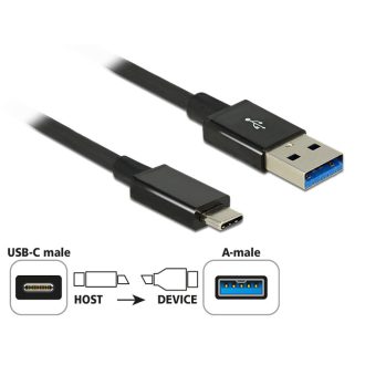   Delock SuperSpeed USB-kábel, 10 Gbps (USB 3.1 Gen 2) USB Type- C csatlakozódugóval > USB Type-A csa (83983)