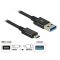 Delock SuperSpeed USB-kábel, 10 Gbps (USB 3.1 Gen 2) USB Type- C csatlakozódugóval > USB Type-A csa (83983)