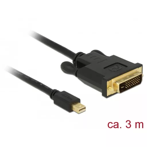 Delock Kábel mini Displayport 1.1 dugó > DVI 24+1 dugó 3 m (83990)