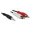 Delock audio kábel, DC jack 3.5 mm apa > 2x RCA apa, 1.5 m (84000)