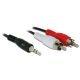Delock audio kábel, DC jack 3.5 mm apa > 2x RCA apa, 1.5 m (84000)