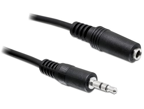 Delock audio kábel sztereo jack 3.5 mm apa / anya, 3 m (84002)