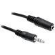 Delock audio kábel sztereo jack 3.5 mm apa / anya, 3 m (84002)