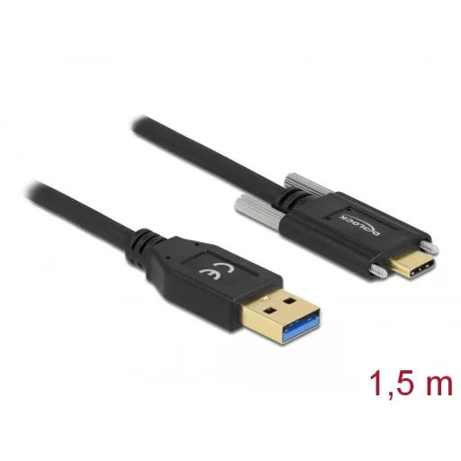 Delock SuperSpeed USB (USB 3.2 Gen 1) kábel A-típusú apa csatlakozó - USB Type-C  apa csatlakozó csa (84017)