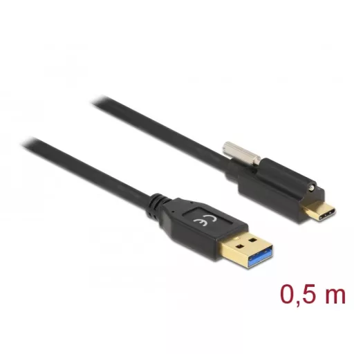 Delock SuperSpeed USB 10 Gbps (USB 3.2 Gen 2) kábel A-típusú apa csatlakozó - USB Type-C  apa csatla (84025)