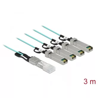 Delock Aktív optikai kábel QSFP+ > 4 x SFP+ 3 m (84058)