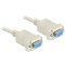Delock soros null modem kábel, 9 pin anya / anya, 1,8 m (84077)