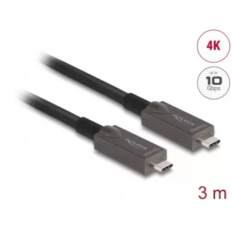   Delock aktív optikai USB-C videó + adat + PD kábel 3 m (84144)