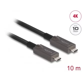   Delock aktív optikai USB-C videó + adat + PD kábel 10 m (84150)