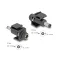 Delock Keystone modul, DC 5,5 x 2,1 mm-csatlakozóhüvely, DC 5,5 x 2,5 mm méretű apa, fekete (84163)