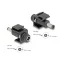 Delock Keystone modul, DC 5,5 x 2,1 mm-csatlakozóhüvely, DC 5,5 x 2,5 mm méretű apa, fekete (84163)