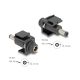 Delock Keystone modul, DC 5,5 x 2,1 mm-csatlakozóhüvely, DC 5,5 x 2,5 mm méretű apa, fekete (84163)