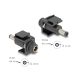 Delock Keystone modul, DC 5,5 x 2,5 mm-csatlakozóhüvely, DC 5,5 x 2,1 mm méretű apa, fekete (84164)