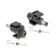 Delock Keystone modul, DC 5,5 x 2,5 mm-csatlakozóhüvely, DC 5,5 x 2,5 mm méretű apa, fekete (84166)
