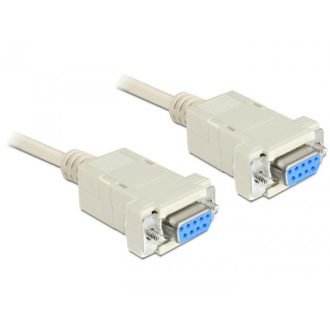   Delock soros null modem kábel, 9 pin anya / anya, 3 m (84169)