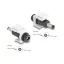 Delock Keystone modul, DC 5,5 x 2,1 mm-csatlakozóhüvely, DC 5,5 x 2,1 mm méretű apa, fehér (84174)