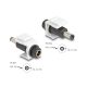 Delock Keystone modul, DC 5,5 x 2,1 mm-csatlakozóhüvely, DC 5,5 x 2,1 mm méretű apa, fehér (84174)
