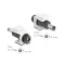 Delock Keystone modul, DC 5,5 x 2,1 mm-csatlakozóhüvely, DC 5,5 x 2,5 mm méretű apa, fehér (84175)
