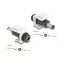 Delock Keystone modul, DC 5,5 x 2,1 mm-csatlakozóhüvely, DC 5,5 x 2,5 mm méretű apa, fehér (84175)