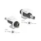 Delock Keystone modul, DC 5,5 x 2,5 mm-csatlakozóhüvely, DC 5,5 x 2,1 mm méretű apa, fehér (84176)