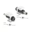 Delock Keystone modul, DC 5,5 x 2,5 mm-csatlakozóhüvely, DC 5,5 x 2,5 mm méretű apa, fehér (84177)
