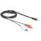Delock kábel, audio DC jack 3.5 mm apa > 2 x RCA apa, 5 m (84212)