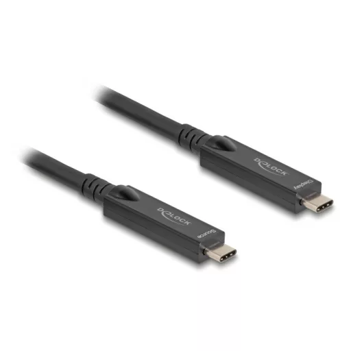 Delock Aktív optikai USB-C  8K Video + adat + PD kábel 10 m (84257)