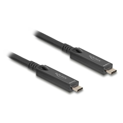 Delock Aktív optikai USB-C  8K Video + adat + PD kábel 15 m (84258)