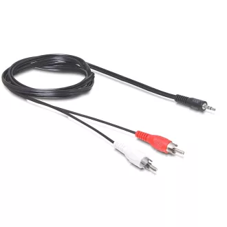   Delock audio DC jack 3.5 mm kábel, apa > 2 x RCA apa, 10 m (84277)
