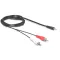 Delock audio DC jack 3.5 mm kábel, apa > 2 x RCA apa, 10 m (84277)