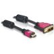 Delock HDMI-A   DVI-D átalakító kábel, 2m, apa/apa (84342)