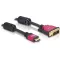 Delock HDMI   DVI átalakító kábel, 3.0m, apa/apa (84343)