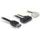 Delock eSATAp - SATA 22 tűs 3,5" HDD kábel, 1m (84412)