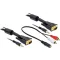 Delock VGA + hang kábel 2m apa - apa (84452)