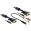 Delock VGA + hang kábel 2m apa - apa (84452)