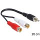 Delock RCA 2 x anya > RCA 1 x apa kábel, 0,2 m (84493)