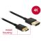 Delock kábel High Speed HDMI Ethernettel - HDMI-A apa> HDMI Mini-C apa3D 4K 2 m vékony Premium (84778)
