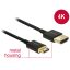 Delock kábel High Speed HDMI Ethernettel - HDMI-A apa> HDMI Mini-C apa3D 4K 2 m vékony Premium (84778)