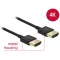 Delock Nagysebességű HDMI-kábel Ethernettel - HDMI-A > HDMI-A, 3D, 4K, 0,5 m, vékony, prémium (84786)