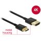 Delock kábel High Speed HDMI Ethernettel - HDMI-A apa> HDMI Mini-C apa3D 4K 0.5 m vékony Prémium