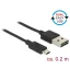 Delock Kábel, EASY-USB 2.0-s A-típusú csatlakozódugó > EASY-USB 2.0-s Micro-B típusú csatlakozódugó, (84804)