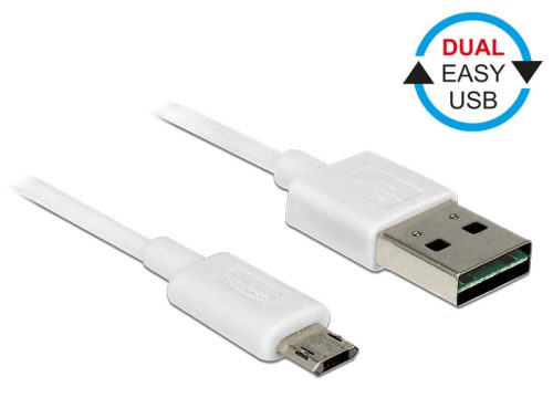 Delock Kábel, EASY-USB 2.0-s A-típusú csatlakozódugó > EASY-USB 2.0-s Micro-B típusú csatlakozódugó,