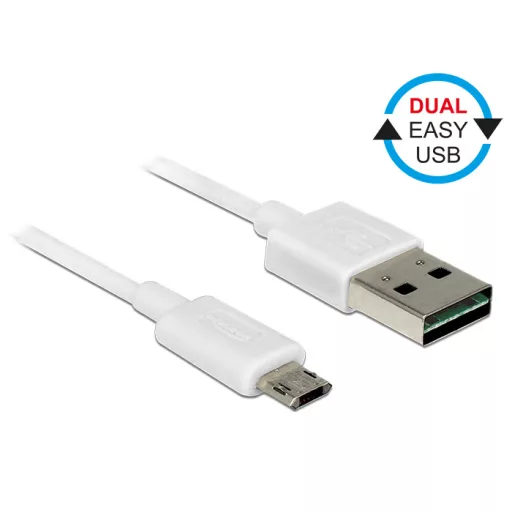 Delock Kábel, EASY-USB 2.0-s A-típusú csatlakozódugó > EASY-USB 2.0-s Micro-B típusú csatlakozódugó, (84805)