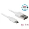 Delock Kábel, EASY-USB 2.0-s A-típusú csatlakozódugó > EASY-USB 2.0-s Micro-B típusú csatlakozódugó, (84807)