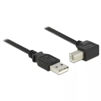   Delock USB 2.0-s kábel A-típusú dugó > USB 2.0 B-típusú dugó derékszögű 0,5 m fekete (84809)