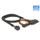 Delock Kábel SFF-8643 dugó > U.2 SFF-8639 + SATA tápcsatlakozó 50 cm (84819)